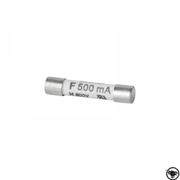 Стопяем предпазител, 6.3 х 32, 0.5A, 500V AC