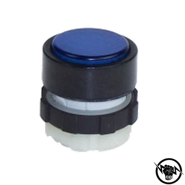 Бутон - единичен, без задръжка, монтажен отвор - Ф22, IP67, син