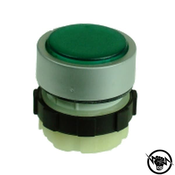 Бутон - единичен, без задръжка, монтажен отвор - Ф22, IP67, зелен