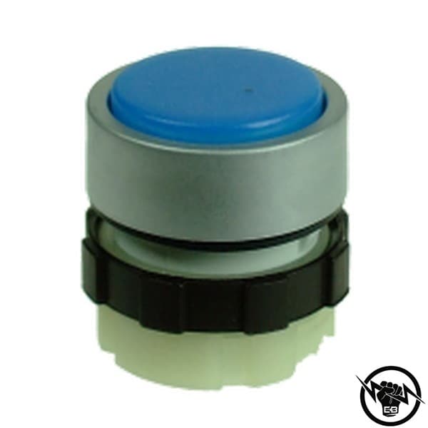 Бутон - единичен, без задръжка, монтажен отвор - Ф22, IP67, син
