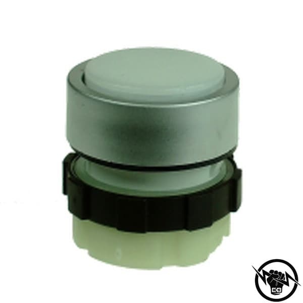 Бутон - единичен, без задръжка, монтажен отвор - Ф22, IP67, бял