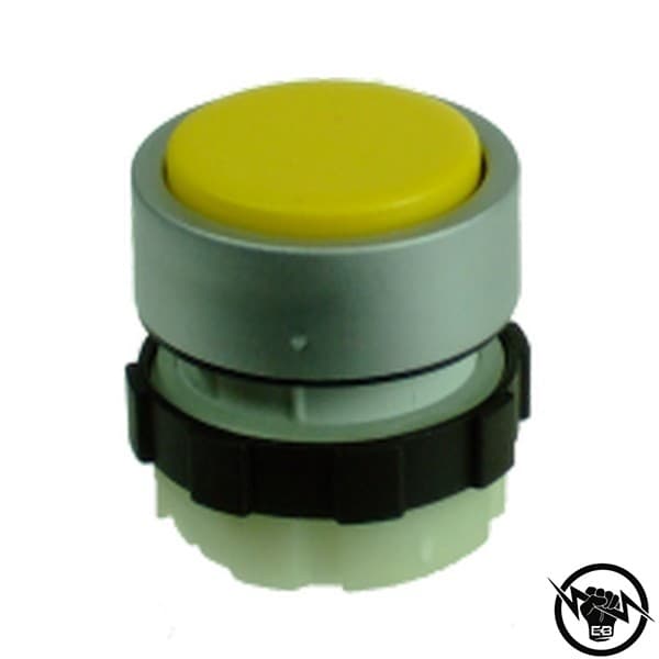 Бутон - единичен, без задръжка, монтажен отвор - Ф22, IP67, жълт