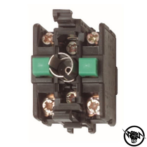 Контактен блок - 2 NO контактa с държач за лампа Черен