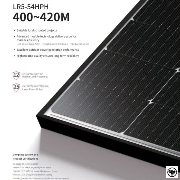 ФОТОВОЛТАИЧЕН ПАНЕЛ – LONGI SOLAR 410WP