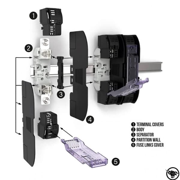 Сепаратор/конектор за основи за ст. предпазители NH 00