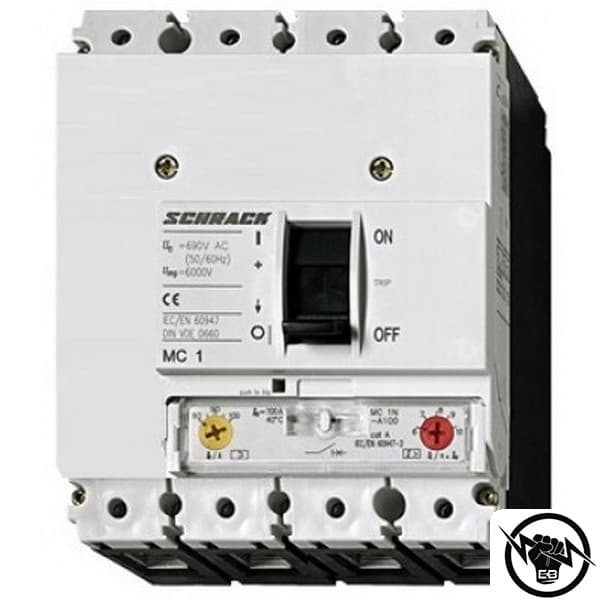 Автоматичен прекъсвач MC1 Тип A, 4Р, 50kA, 32A