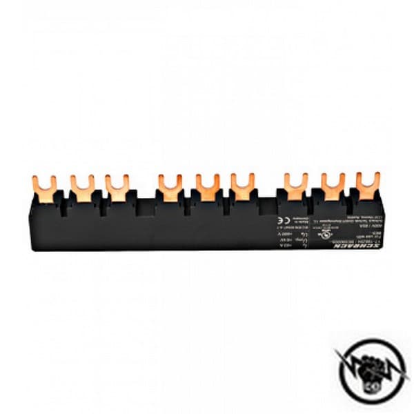 Гребен 3P за 3 моторни защити BE5, 45mm, виличен, UL cert.