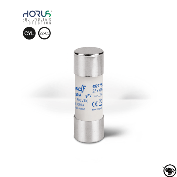 Стопяем предпазител за фотоволтаици - 22x65 mm, gPV, 1500V DC, 40A