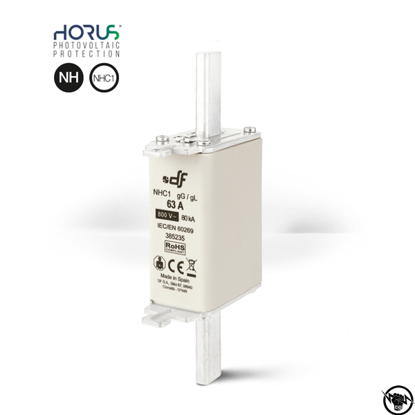 Стопяем предпазител за фотоволтаици - NH C1, gG, 25A, 800V AC