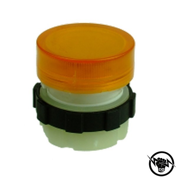 Индикатор - обикновенна леща, монтажен отвор - Ф22, IP67, жълт