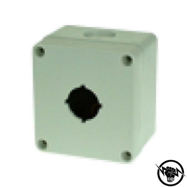 Кутия за бутони, ключове и индикатори - 1 отвор, сива