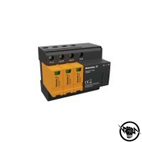 Арестор - 3P + N, Тип I+II, In 20 kA, Imax 50 kA, защита от пренапрежение за AC мрежи, WiFi