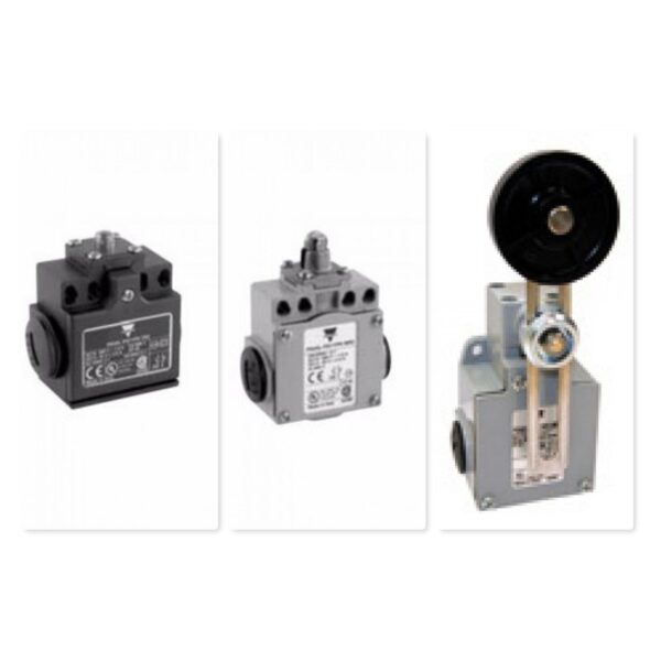 Краен изключвател - тяло от термопласт, 50 mm, 1 NO + 1 NC контакти (с принудително действие), механизъм: нерегулируем огънат на вън лост с пластмасова ролка, IP 65, каб. вход PG 13.5