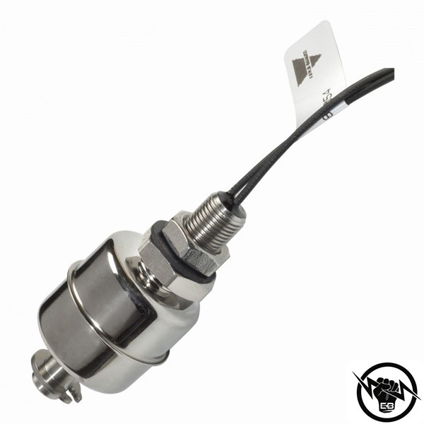 Магнитен сензор за ниво - корпус от неръждаема стомана (Ø28 x 115 mm), NC контакт (0.5A, 50VA), до 240 V AC или до 200 V DC, свръзване с кабел 0.3 m, раб. темп. от -20 до 120 °C, IP 67 (IP 68)