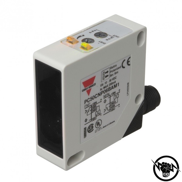 Фотоелектрически дифузен сензор - корпус от пластмаса (50 x 50 x 17 mm), Обхват: 2 m, изход NPN/PNP - CO, захранване 10 - 30 V DC, свръзване с кабел 2 m, раб. темп. от -20 до 60 °C, IP 67