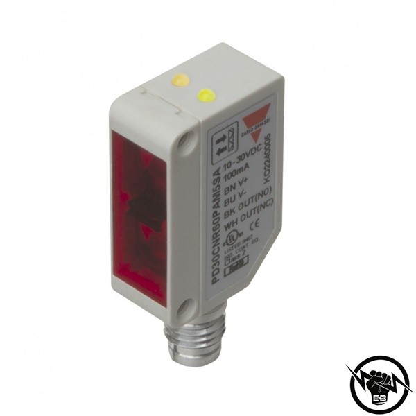 Фотоелектрически бариерен сензор, излъчвател - корпус от пластмаса (30 x 20 x 10,8 mm), Обхват: 15 m (настройка чрез обучение), захранване 10 - 30 V DC, свръзване с конектор M8, раб. темп. от -25 до 55 °C, IP 67, тестов вход