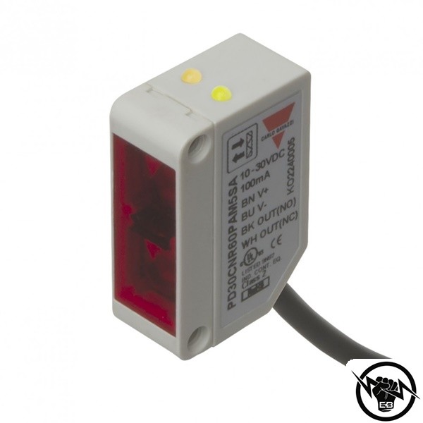 Фотоелектрически бариерен сензор, излъчвател - корпус от пластмаса (30 x 20 x 10,8 mm), Обхват: 15 m (настройка чрез обучение), захранване 10 - 30 V DC, свръзване с кабел 2 m, раб. темп. от -25 до 55 °C, IP 67, тестов вход