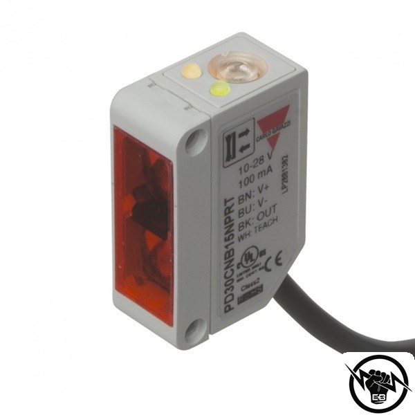 Фотоелектрически бариерен сензор, приемник - корпус от пластмаса (30 x 20 x 10,8 mm), Обхват: 15 m (настройка чрез обучение), изход PNP - NO/NC, захранване 10 - 30 V DC, свръзване с конектор M8, раб. темп. от -25 до 55 °C, IP 67, функция за дистанционно обучение