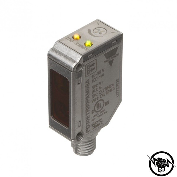 Фотоелектрически бариерен сензор, приемник - корпус от неръждаема стомана (30 x 20 x 10,8 mm), Обхват: 15 m, изход NPN - CO, захранване 10 - 30 V DC, свръзване с кабел 2 m, раб. темп. от -25 до 60 °C, IP 68