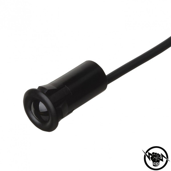 Фотоелектрически бариерен сензор, излъчвател - корпус от пластмаса (Ø12 (12,5) x 28,8 mm), Обхват: 15 m, захранване 10 - 30 V DC, свръзване с кабел 5 m, раб. темп. от -20 до 50 °C, IP 67, тестов вход