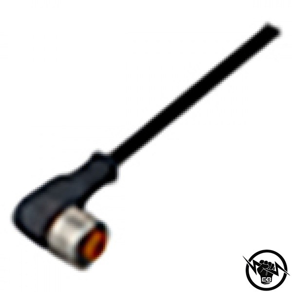 Кабел с конектор M12 - 5 m, 3 пина, PVC изолация, ъглов с LED NPN