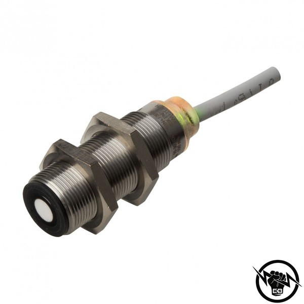 Ултразвуков сензор - корпус от неръждаема стомана (M18 x 60.4 mm), Обхват: 300 mm, изход Аналогов - 0...10 V, захранване 10 - 30 V DC, свързване с конектор M12, раб. темп. от -20 до 60 °C, IP 67, Функция за обучение