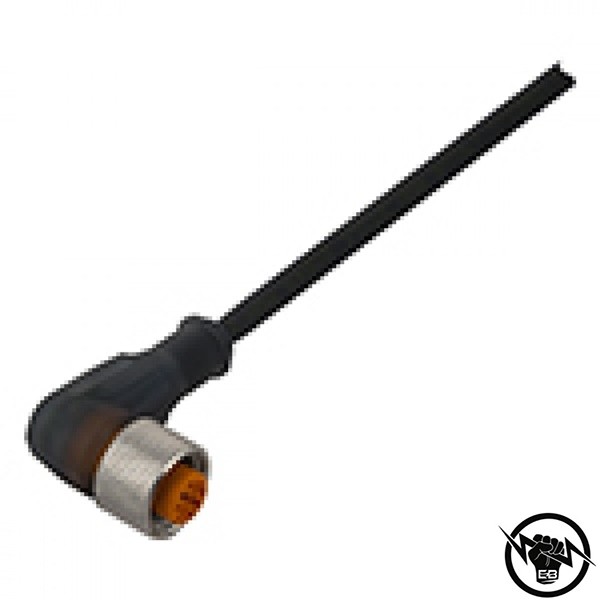 Кабел с конектор M12 - 5 m, 4 пина, ъглов с LED PNP