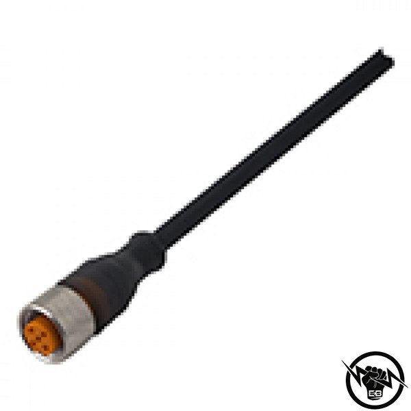 Кабел с конектор M12 - 5 m, 4 пина, прав с LED PNP