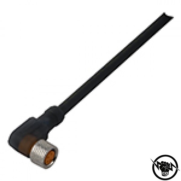 Кабел с конектор M8 - 15 m, 3 пина, PUR изолация, ъглов