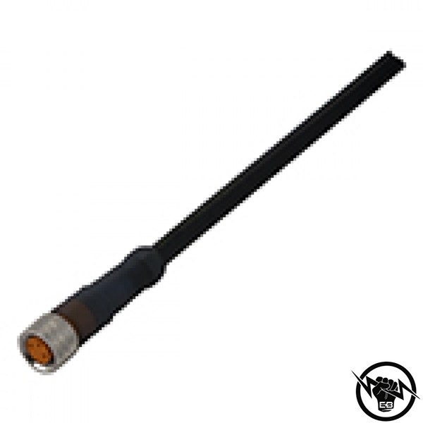 Кабел с конектор M8 - 2 m, 3 пина, PUR изолация, прав
