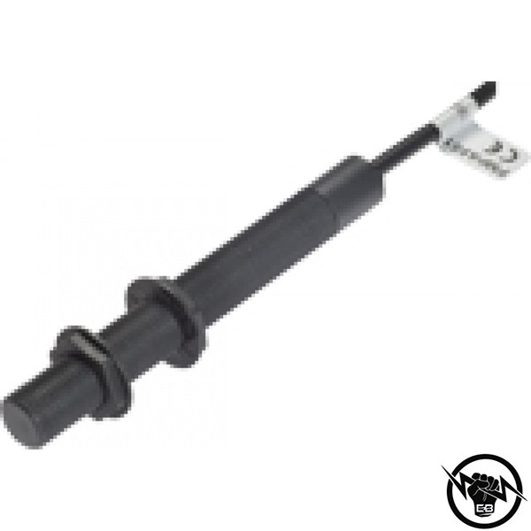 Магнитен сензор за близост - корпус от неръждаема стомана (M8 x 45 mm), Обхват: 27 mm, NO контакт (0.5A, 10VA), до 500 V AC, свръзване с кабел 2 m, раб. темп. от -25 до 70 °C, IP 67