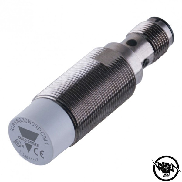 Индуктивен датчик - корпус от никелиран месинг (M18 x 63 mm), Обхват: 14 mm, изход NPN - NC, захранване 10 - 36 V DC, свързване с кабел 2 m, раб. темп. от -25 до 70 °C, IP 67