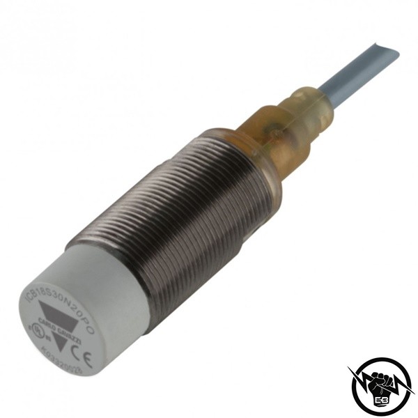 Индуктивен датчик - корпус от никелиран месинг (M18 x 63 mm), Обхват: 20 mm, изход PNP - NC, захранване 10 - 36 V DC, свързване с конектор M12, раб. темп. от -25 до 70 °C, IP 67