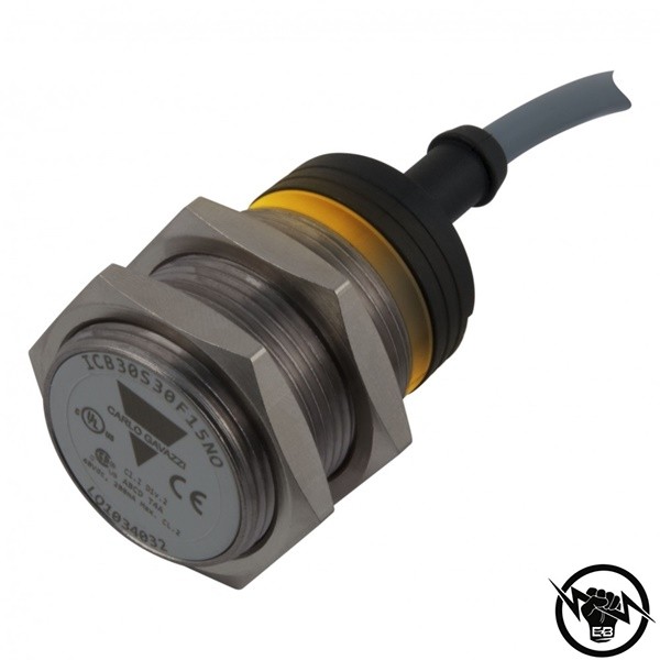 Индуктивен датчик - корпус от никелиран месинг (M30 x 30 mm), Обхват: 15 mm, изход PNP/NPN - Програмируем, захранване 10 - 36 V DC, свързване с конектор M12, раб. темп. от -40 до 70 °C, IP 67, IO-Link