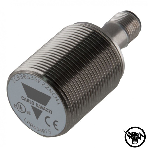 Индуктивен датчик - корпус от никелиран месинг (M30 x 35 mm), Обхват: 22 mm, изход PNP - NC, захранване 10 - 36 V DC, свързване с кабел 2 m, раб. темп. от -25 до 70 °C, IP 67