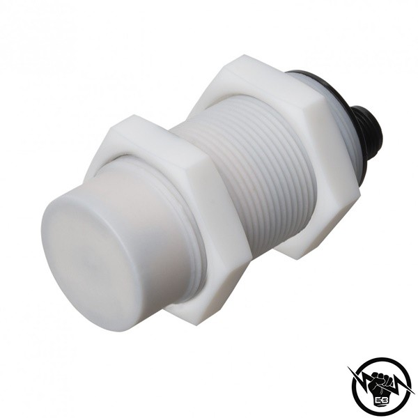 Капацитивен сензор за ниво - корпус от пластмаса (M18 x 101.5 mm), Обхват: 12 mm, изход NPN - CO, захранване 10 - 40 V DC, свръзване с кабел 2 m, раб. темп. от -25 до 80 °C, IP 67