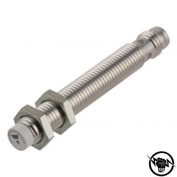 Индуктивен датчик - корпус от неръждаема стомана (M8 x 45 mm), Обхват: 4 mm, изход NPN - NC, захранване 10 - 36 V DC, свързване с кабел 2 m, раб. темп. от -25 до 80 °C, IP 67